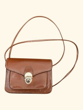 Vintage Benchmade Leatherworks  Tan Leather Crossbody Bag